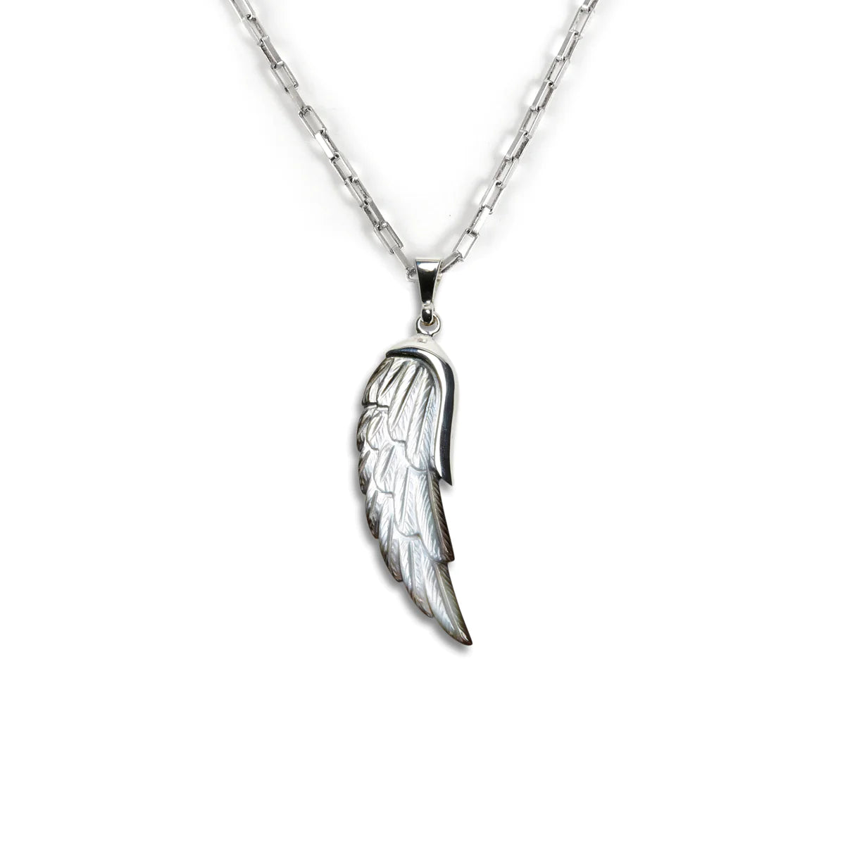 Nick Von K Angel Wing Charm carved from Mother of Pearl