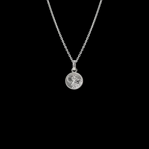 Sterling Silver Fantail Coin Necklace