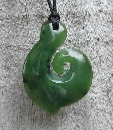New Zealand Pounamu Hook Necklace