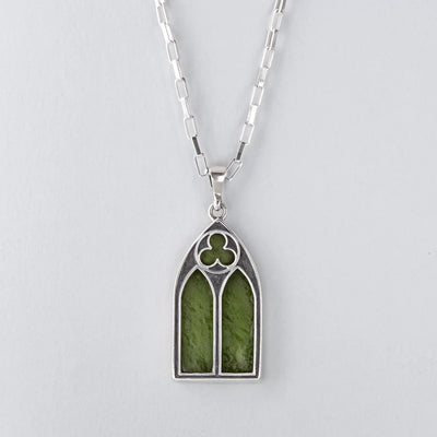 Nick Von K Gothic Charm Pendant in Sterling Silver with Pounamu