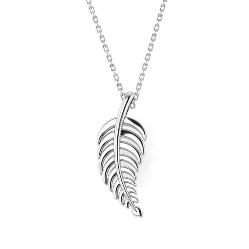 Sterling Silver Fern Memento Necklace