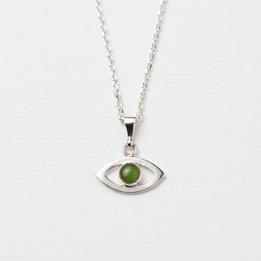 Nick Von K Pounamu Eye Candy Charm Pendant in Sterling Silver