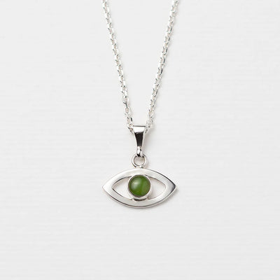 Nick Von K Pounamu Eye Candy Charm Pendant in Sterling Silver
