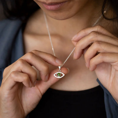 Nick Von K Pounamu Eye Candy Charm Pendant in Sterling Silver