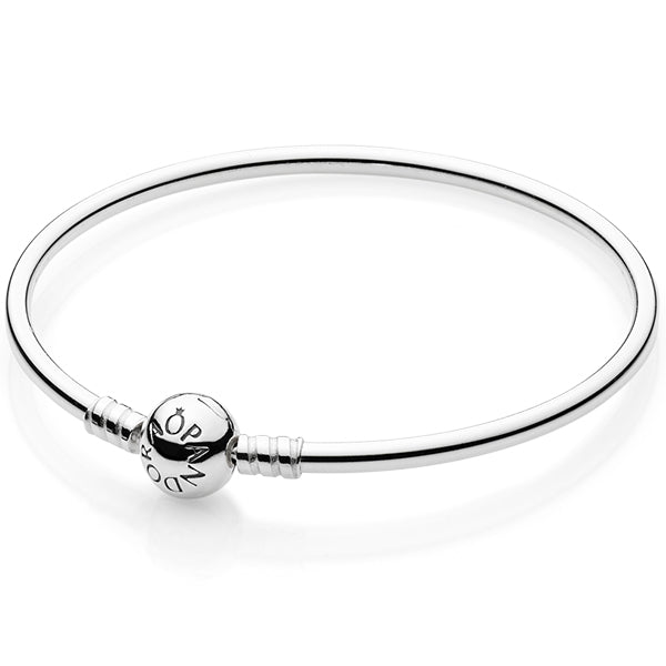 Sterling Silver Pandora Logo Clasp Bangle