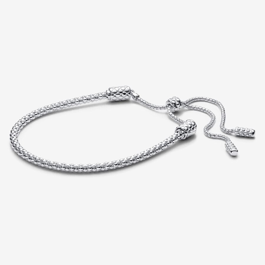 Pandora Moments Studded Silver Chain Slider Bracelet