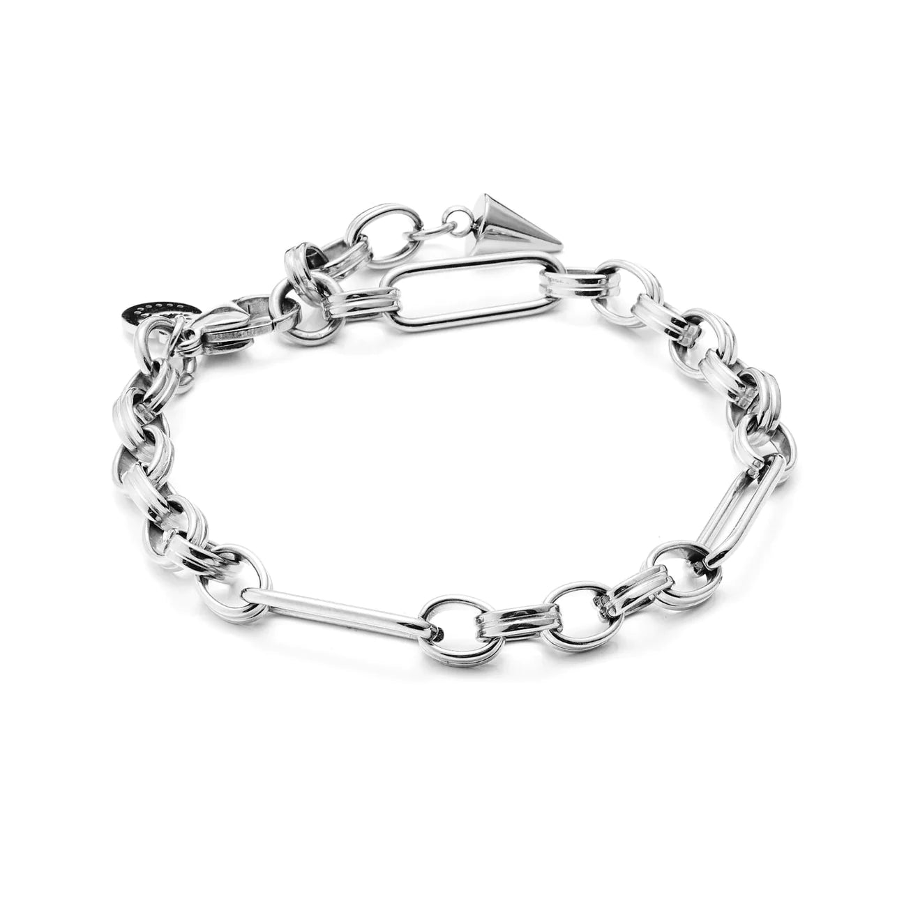 Silk & Steel Luxe / Bracelet / Silver