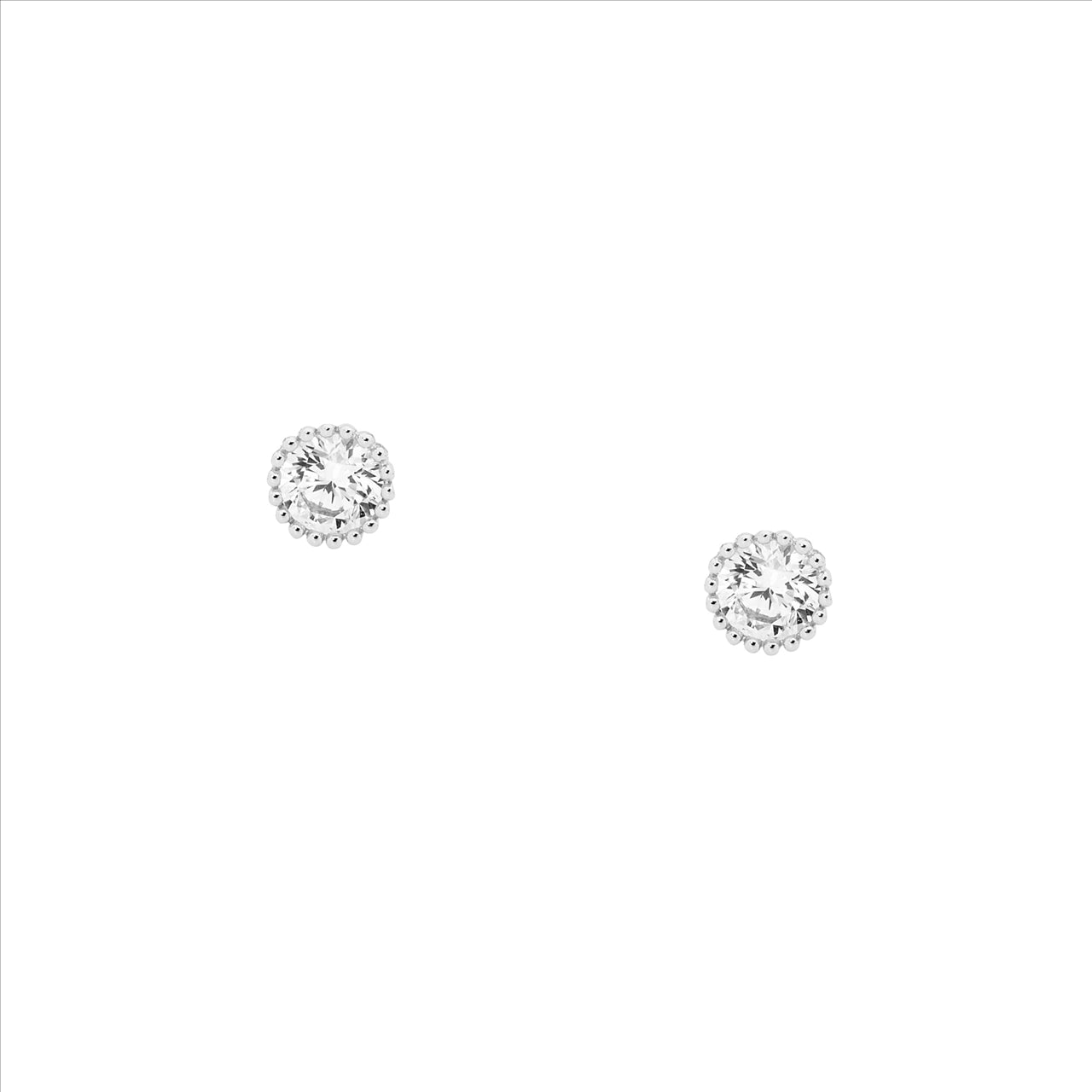 Sterling Silver CZ Sparkle Studs