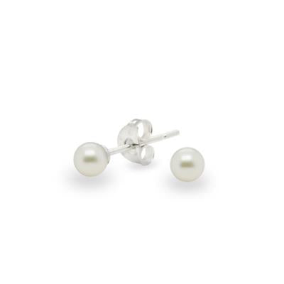 Small White Freshwater Pearl Stud Earrings