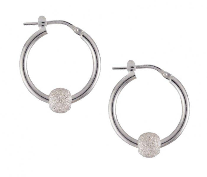 Sterling Silver Hoops with Beads