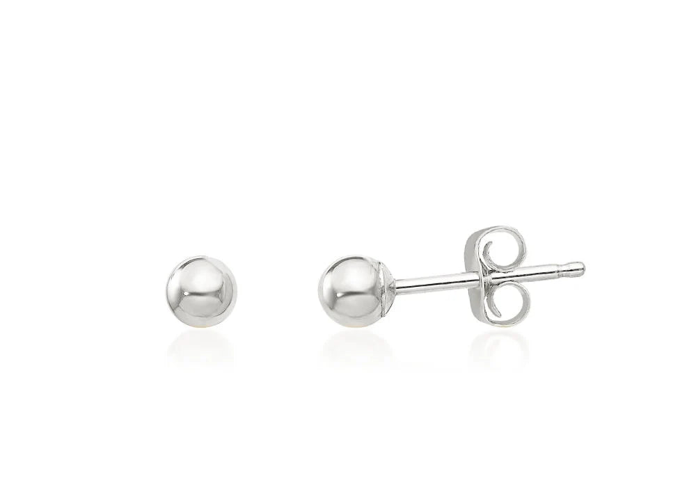 Sterling Silver Ball Studs