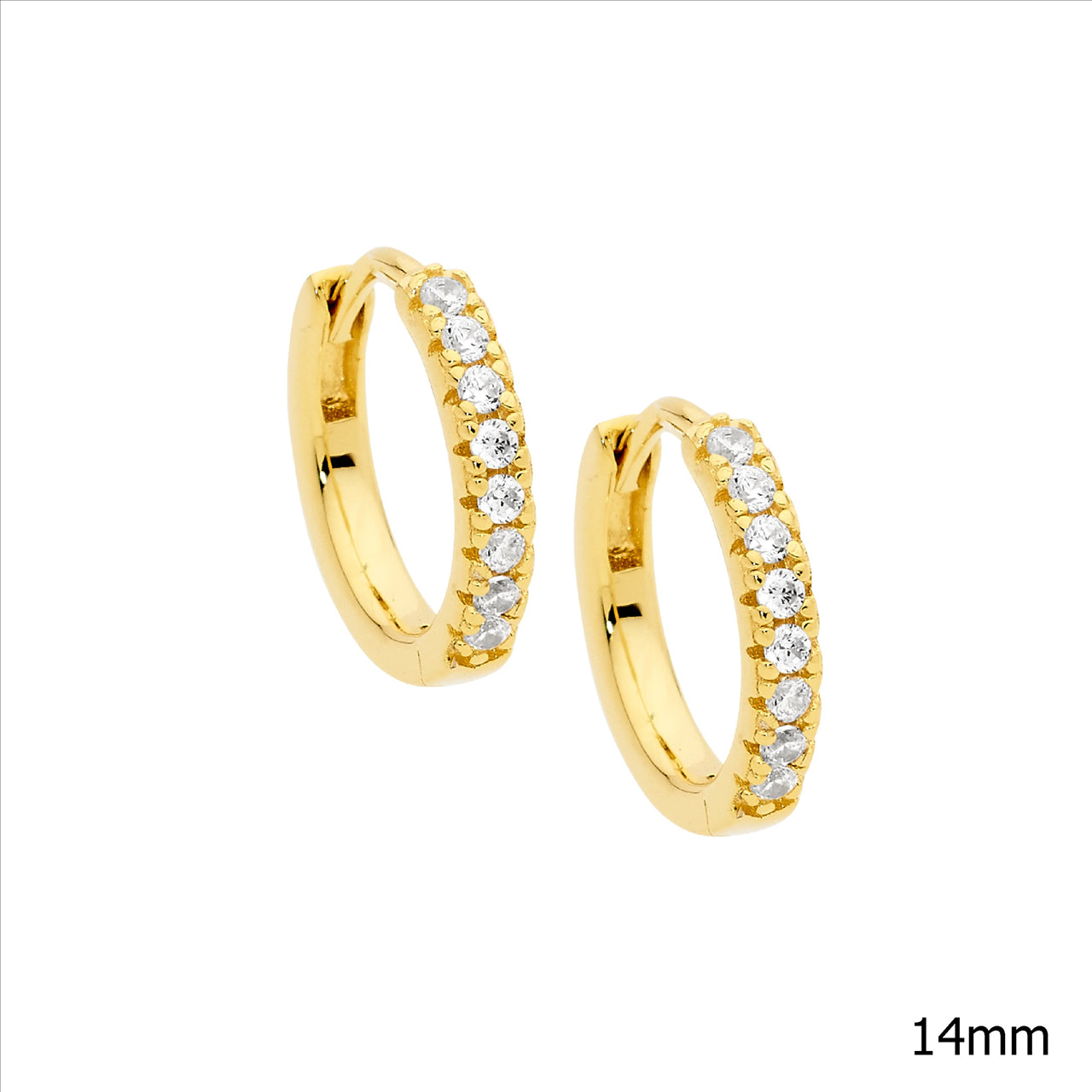 Gold Plated Stg Huggie Earrings