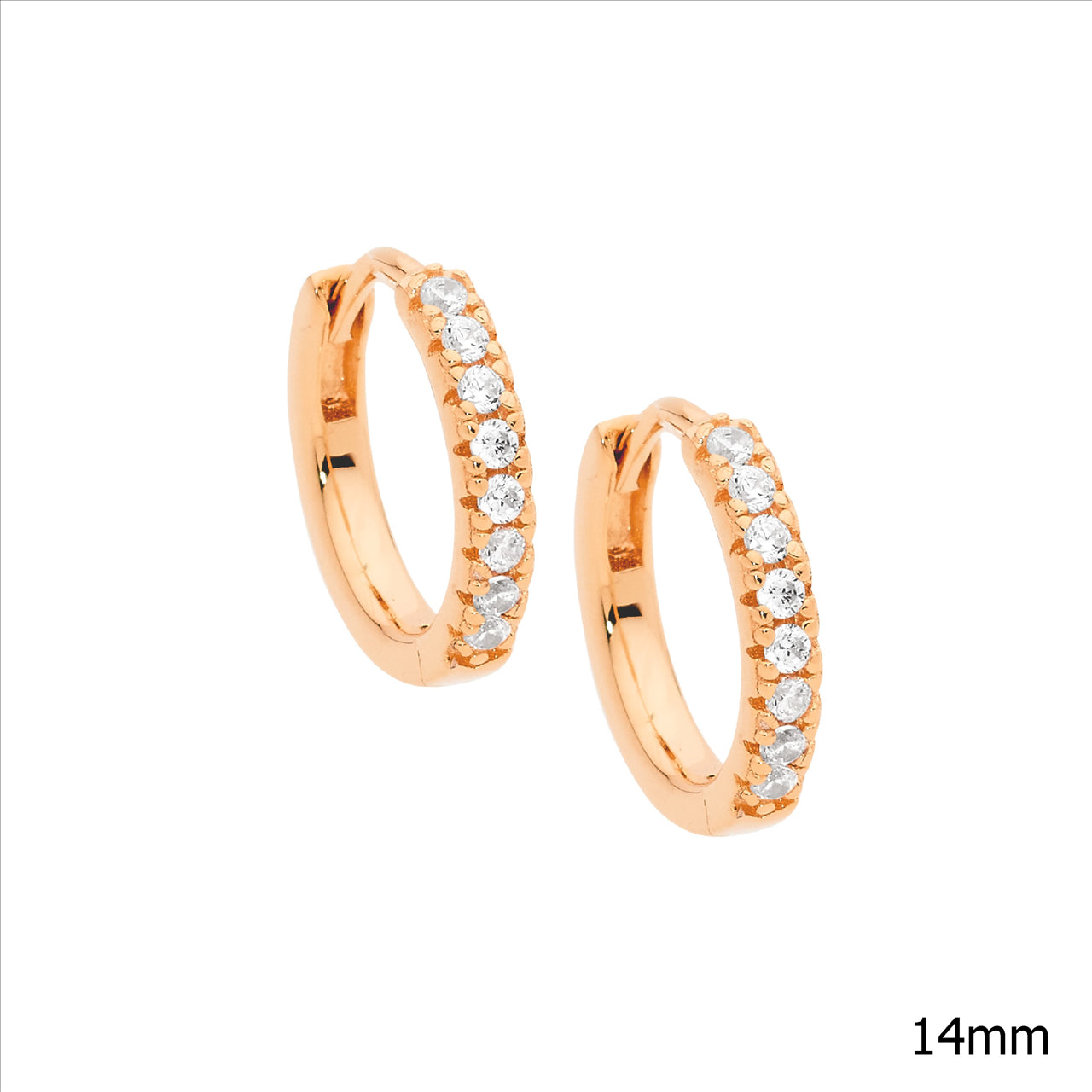 Rose Gold Plate Hoop Earrings