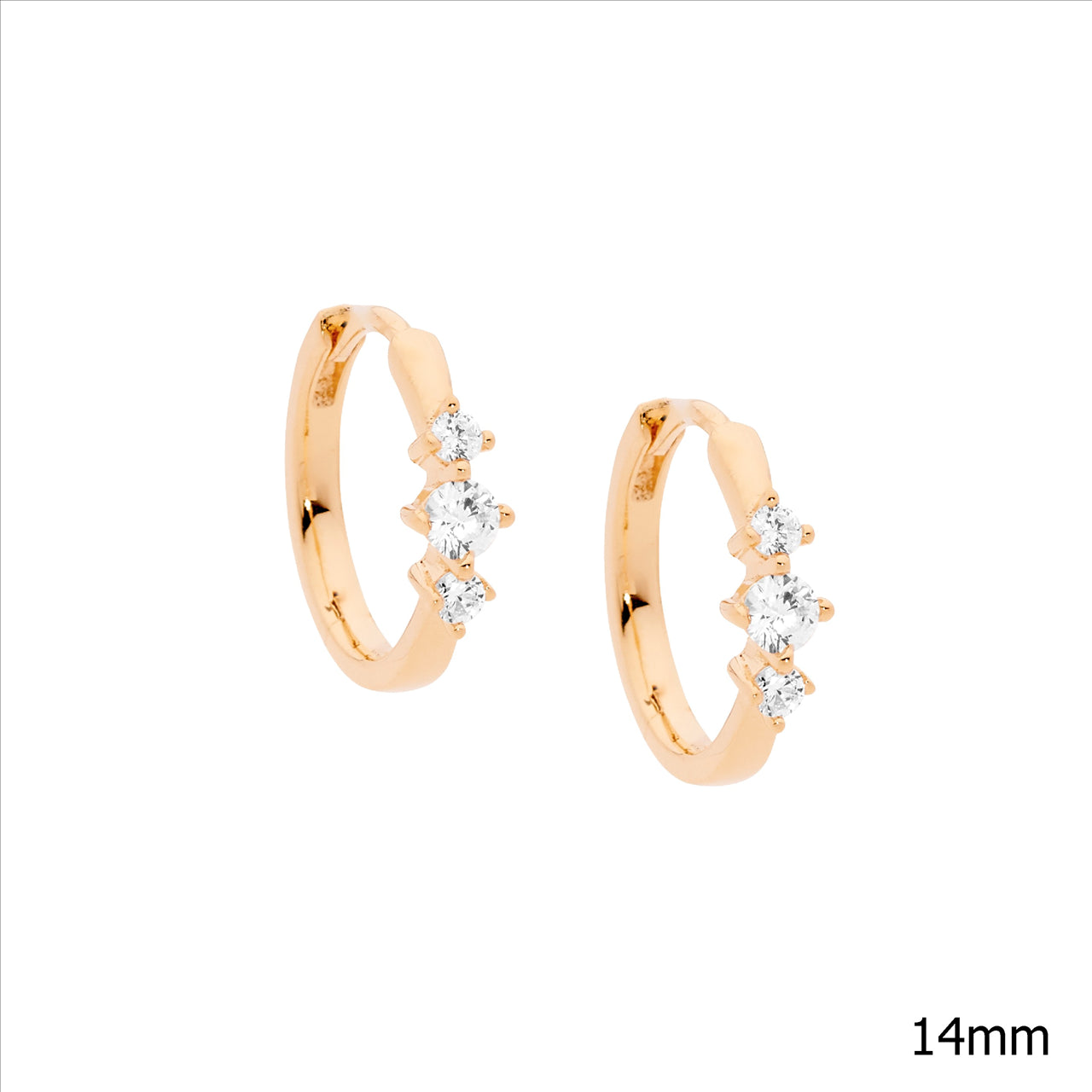Rose Gold Plate Hoop Earrings
