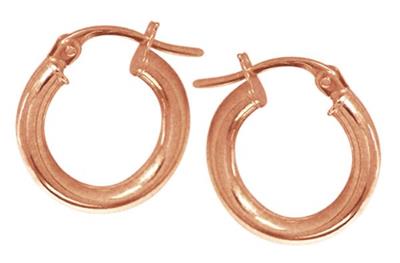 9ct Rose Gold Hoop Earrings