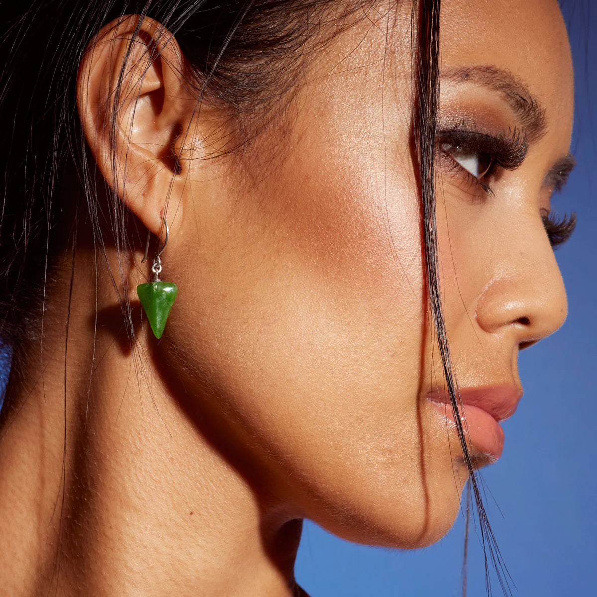 Nick Von K Pounamu Jet Plane Earrings