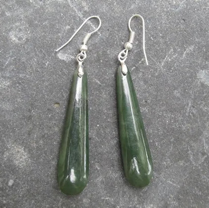 New Zealand Greenstone Drop Earrings