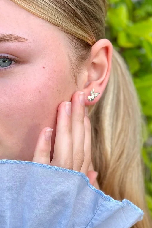 Karen Walker Silver Pixie Heart Studs