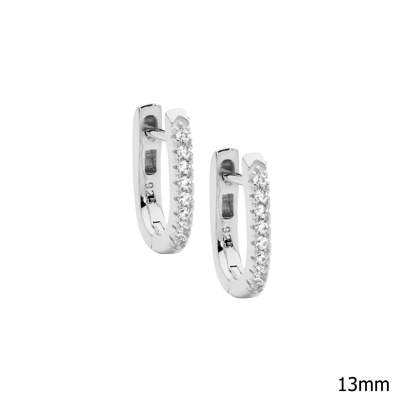 Sterling Silver Tiny Huggies with Cubic Zirconia