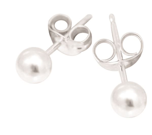 Sterling Silver Ball Studs