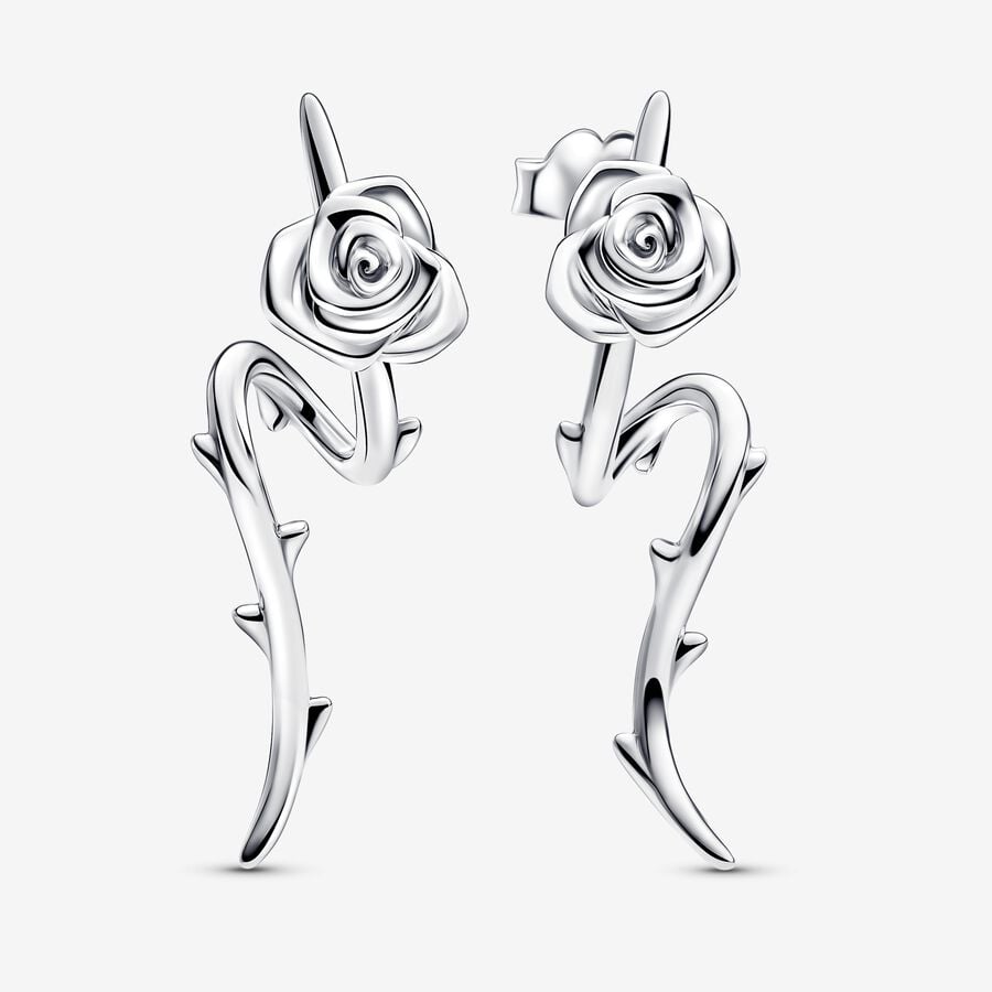 Pandora Rose in Bloom Curved Stud Earrings