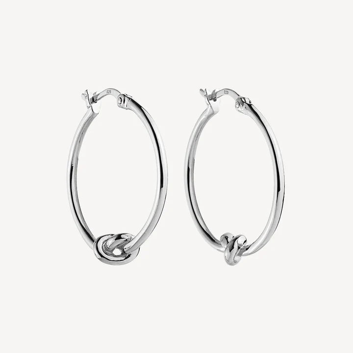 Najo Nature’s Knot Silver Hoop Earring