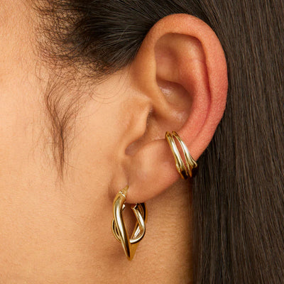 Najo Dune Large Gold Plated Ear Cuff
