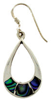 Sterling Silver Paua Drop Earrings