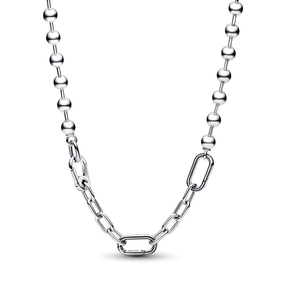 Pandora ME Sterling Silver Metal Bead & Link Chain Necklace