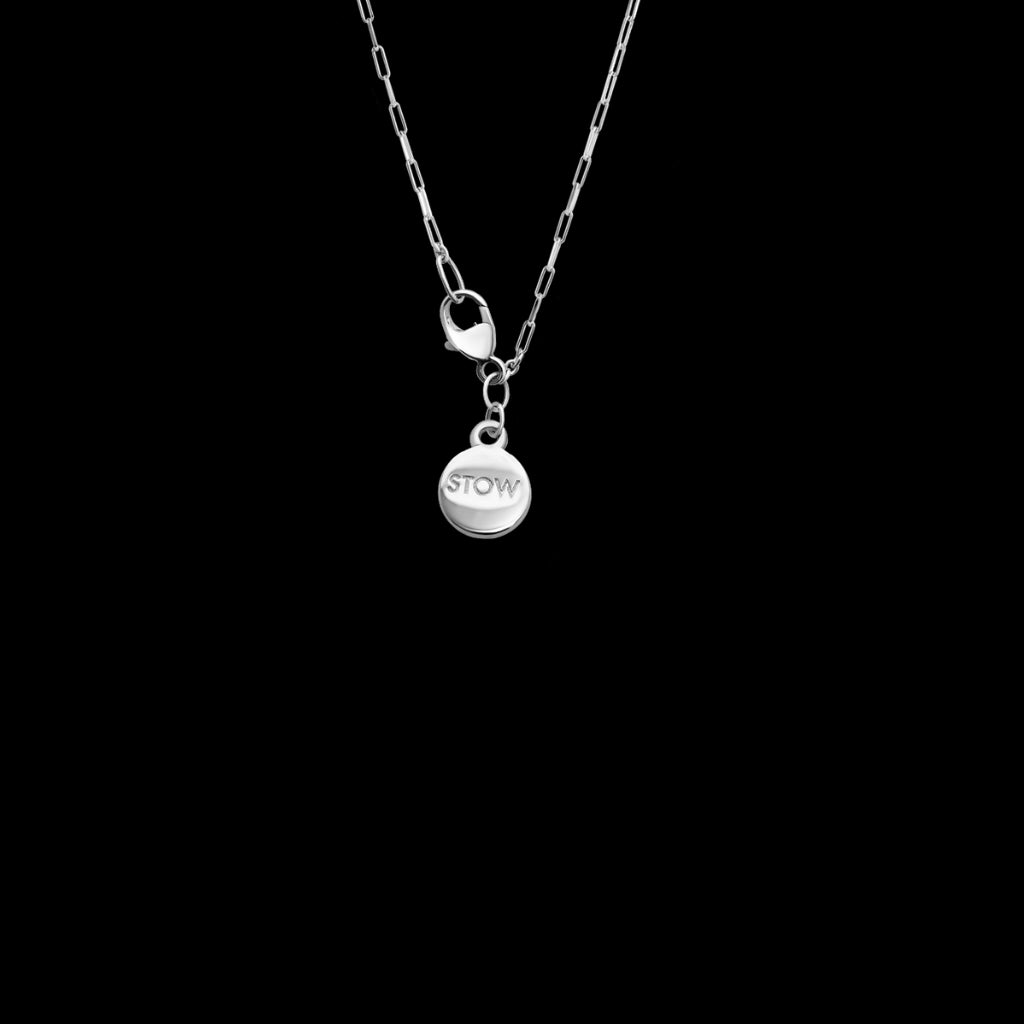 STOW 55cm Sterling Silver Paper Clip Chain