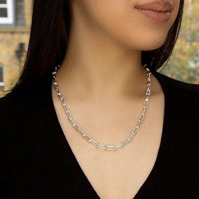 Sterling Silver Tiffany Style Chain Necklace
