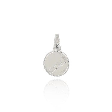 Evolve Jewellery Silver NZ Map Coin Pendant Charm