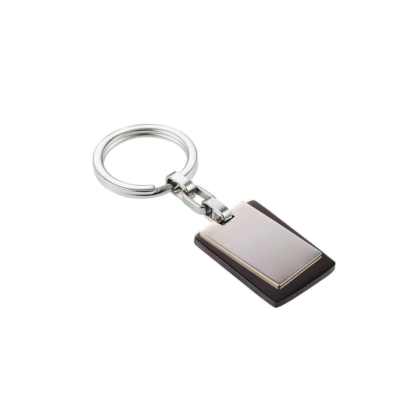 Stainless Steel / Ion Plated Black Keyring