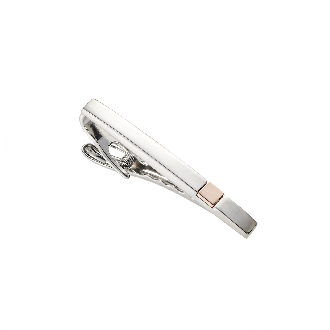 Polished Rose Gold Plate Tie Clip