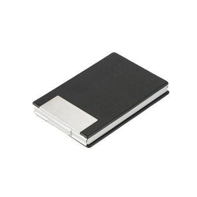 Black PU Aluminium Business Card Holder