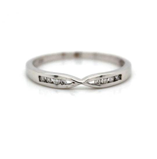9ct White Gold Channel Set Band