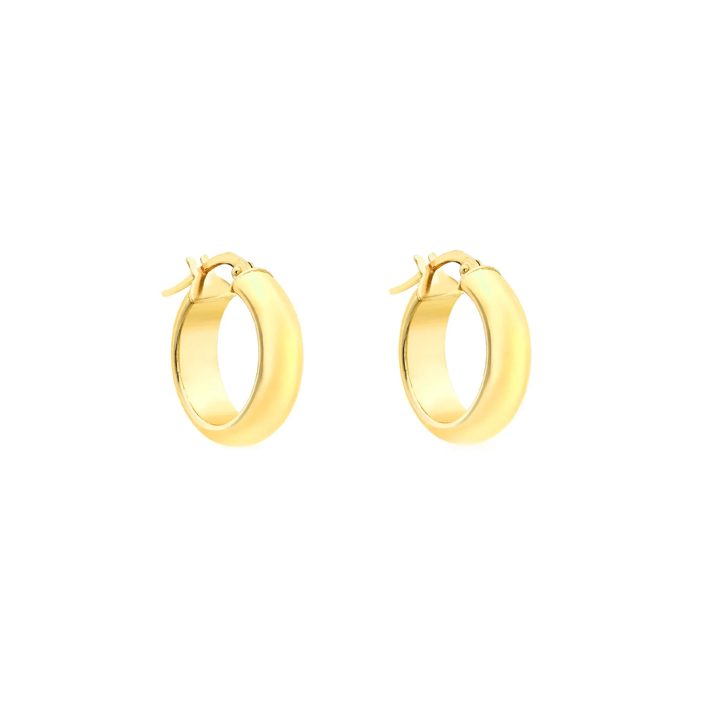 9ct Yellow Gold Round Hoop Earrings