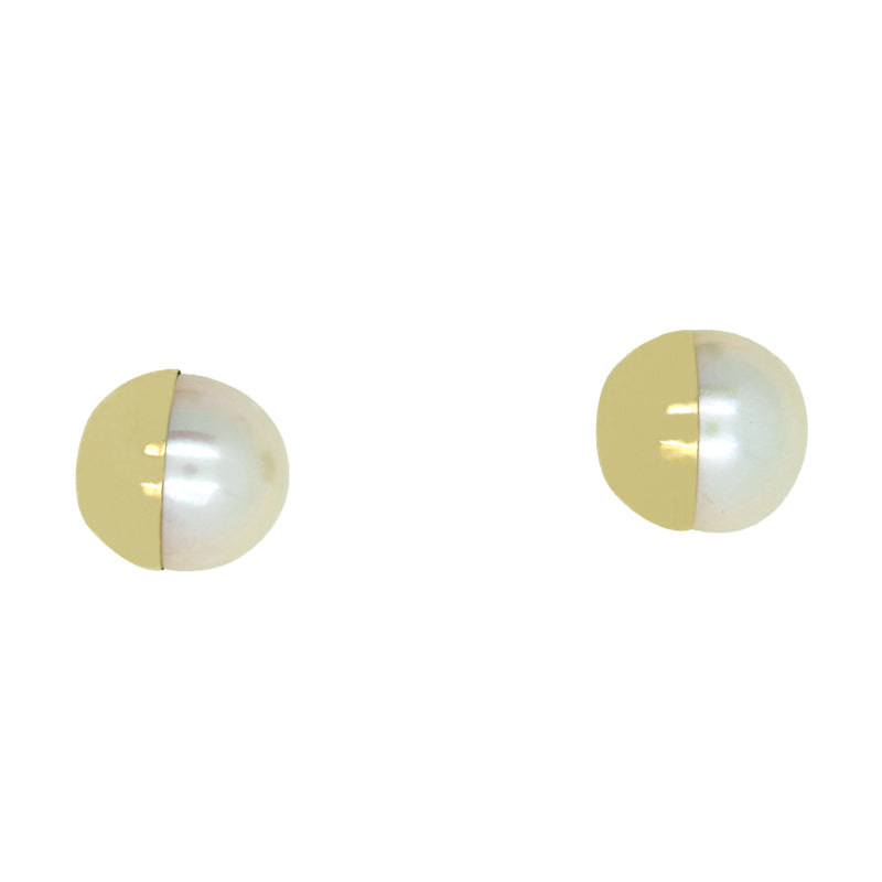 9ct Yellow Gold & Freshwater Pearl Earrings