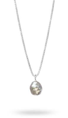 Dyed Platinum Keshi Pearl Necklace