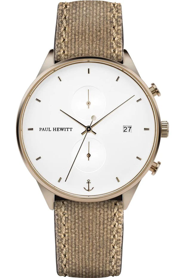Paul Hewitt Gents Chrono Bronze Watch with Canvas Strap