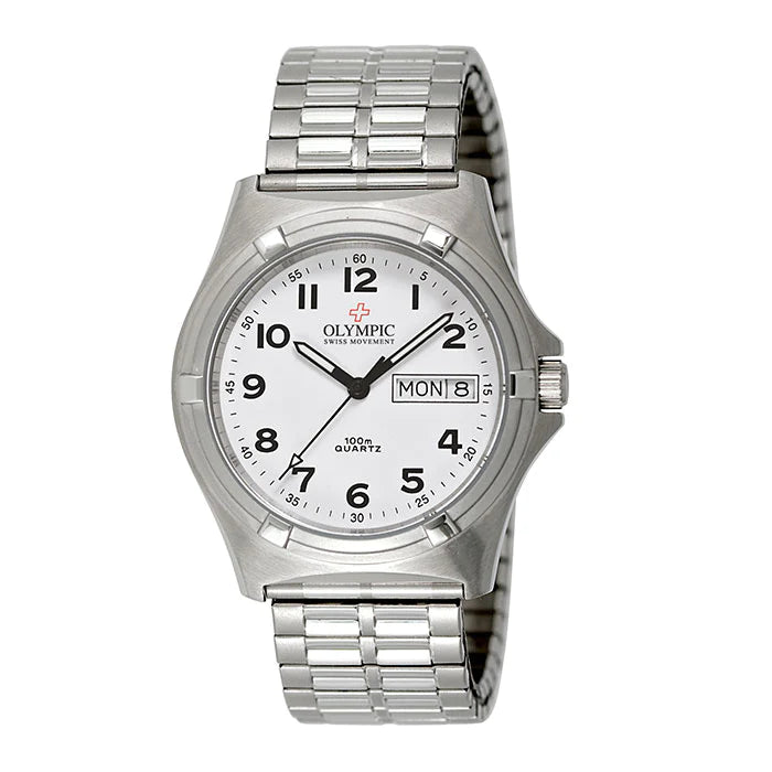 Gents Work Watch with White Dial