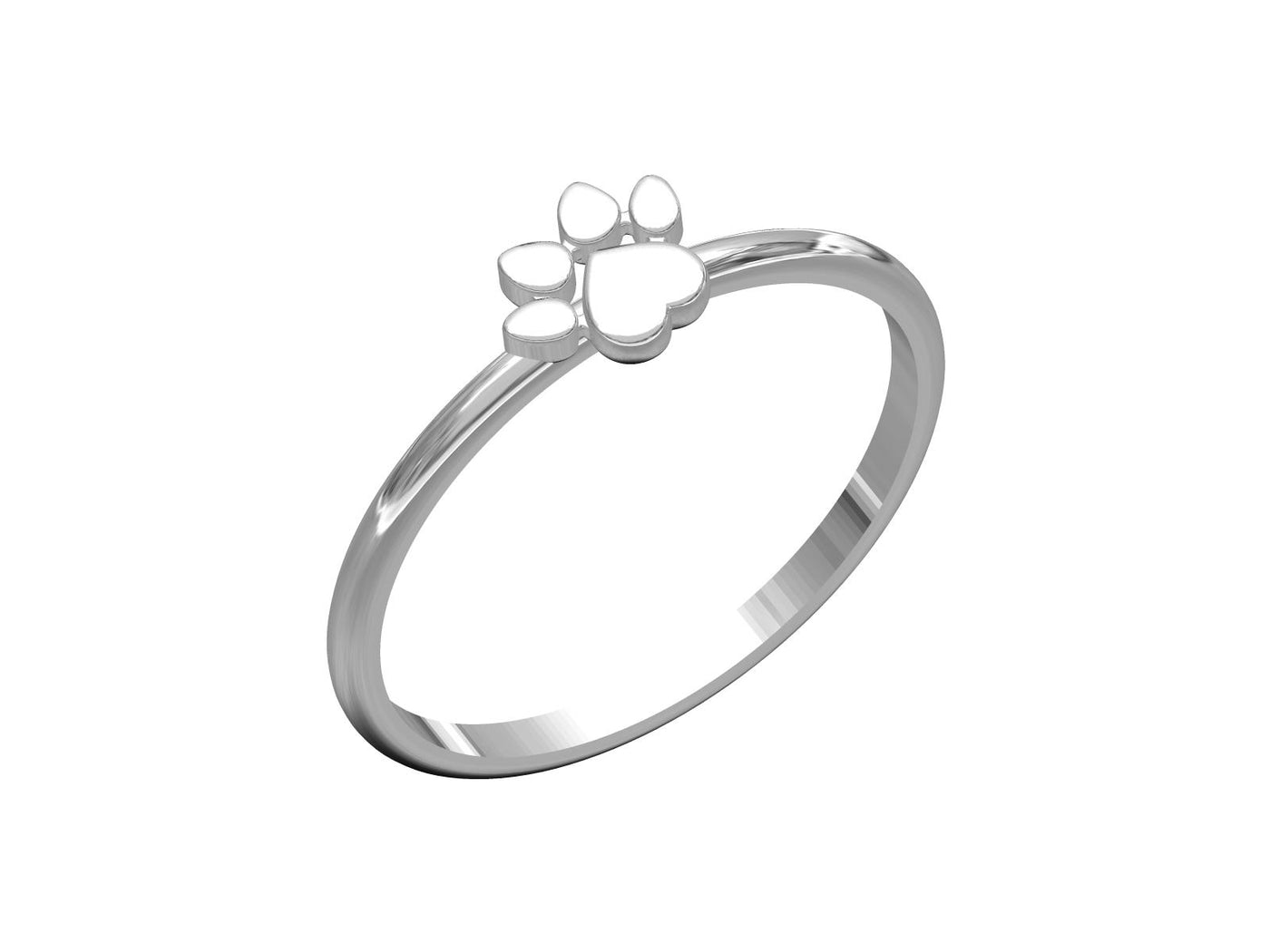 Paw Print "Best Friends" Ring