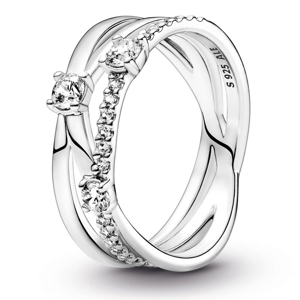 Sparkling Triple Band Ring