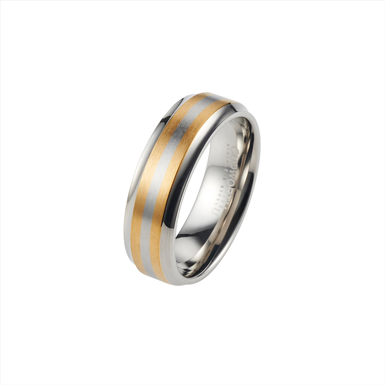 Gents Polished Stainless Steel Ring