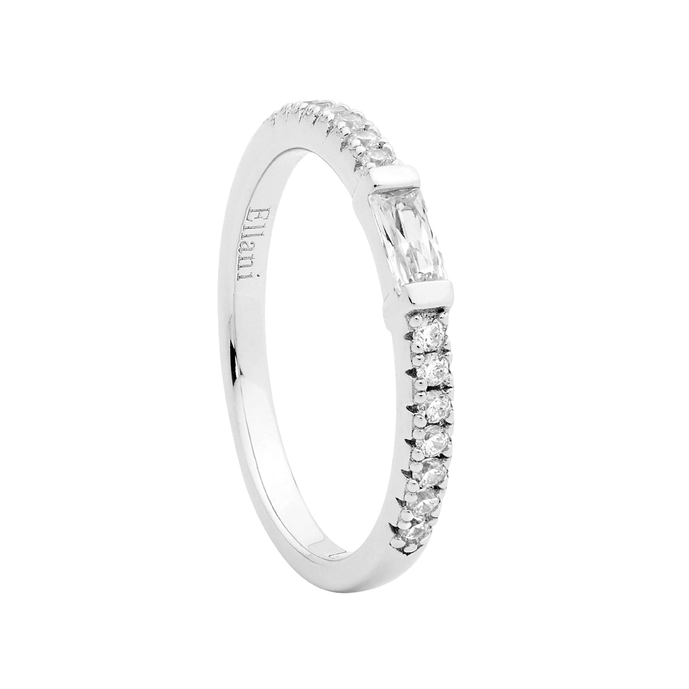 Stackable Silver Ring with Cubic Zirconia