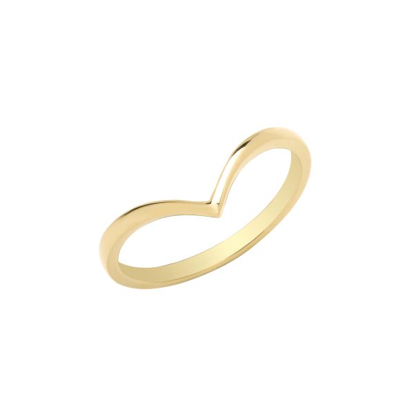 9ct Yellow Gold Polished V-Shape Ring