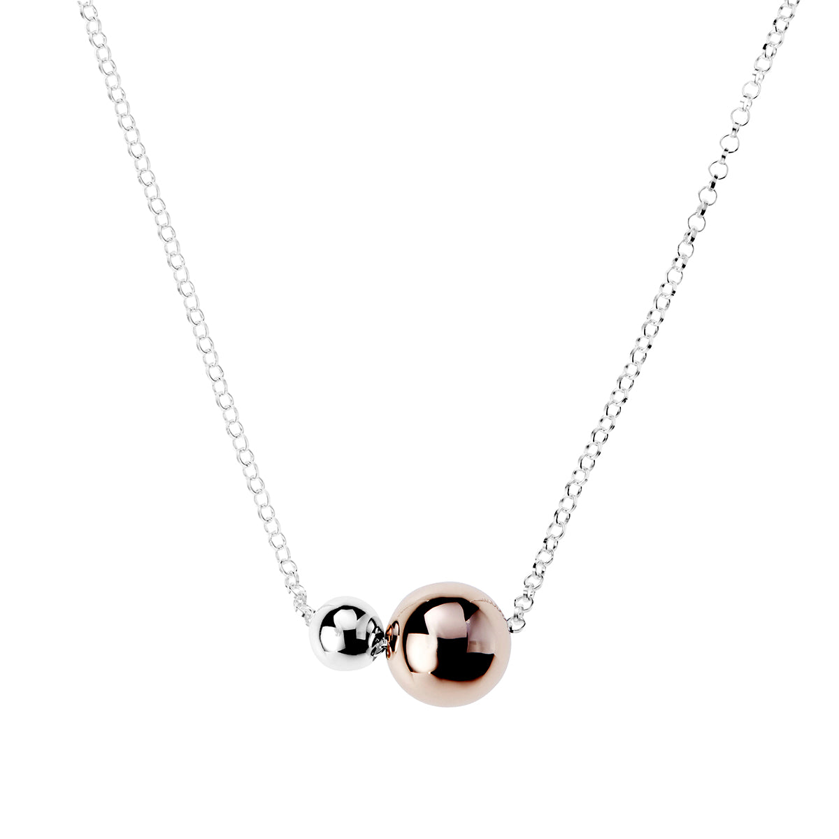 Two Tone Ball Necklace