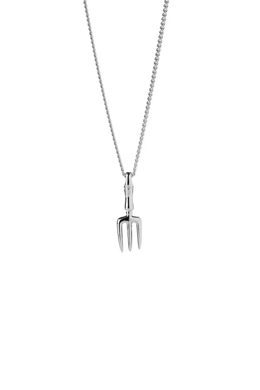Garden Fork Silver Necklace