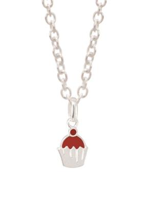 Sterling Silver Cupcake Necklace