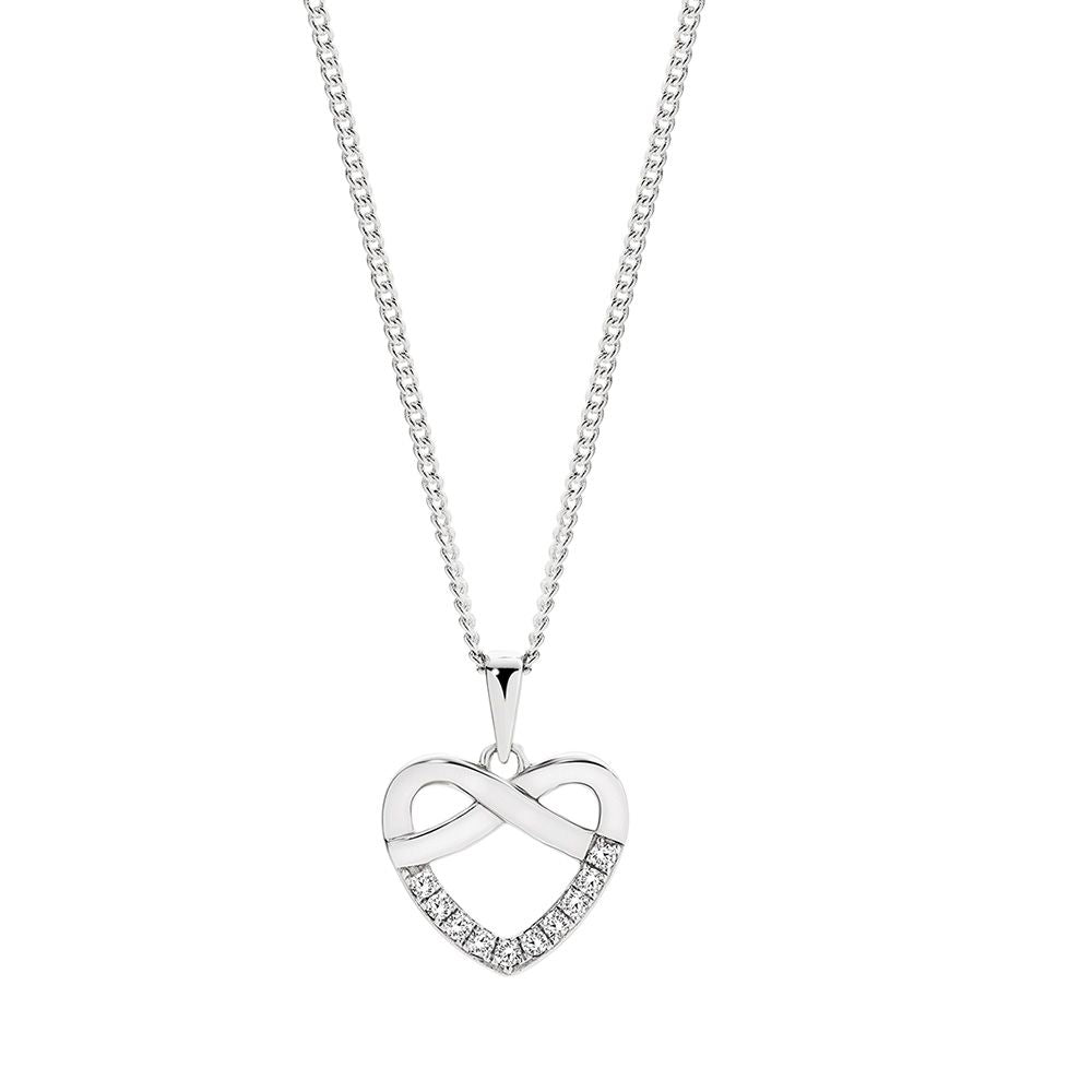 Heart Shaped Sterling Silver Necklace